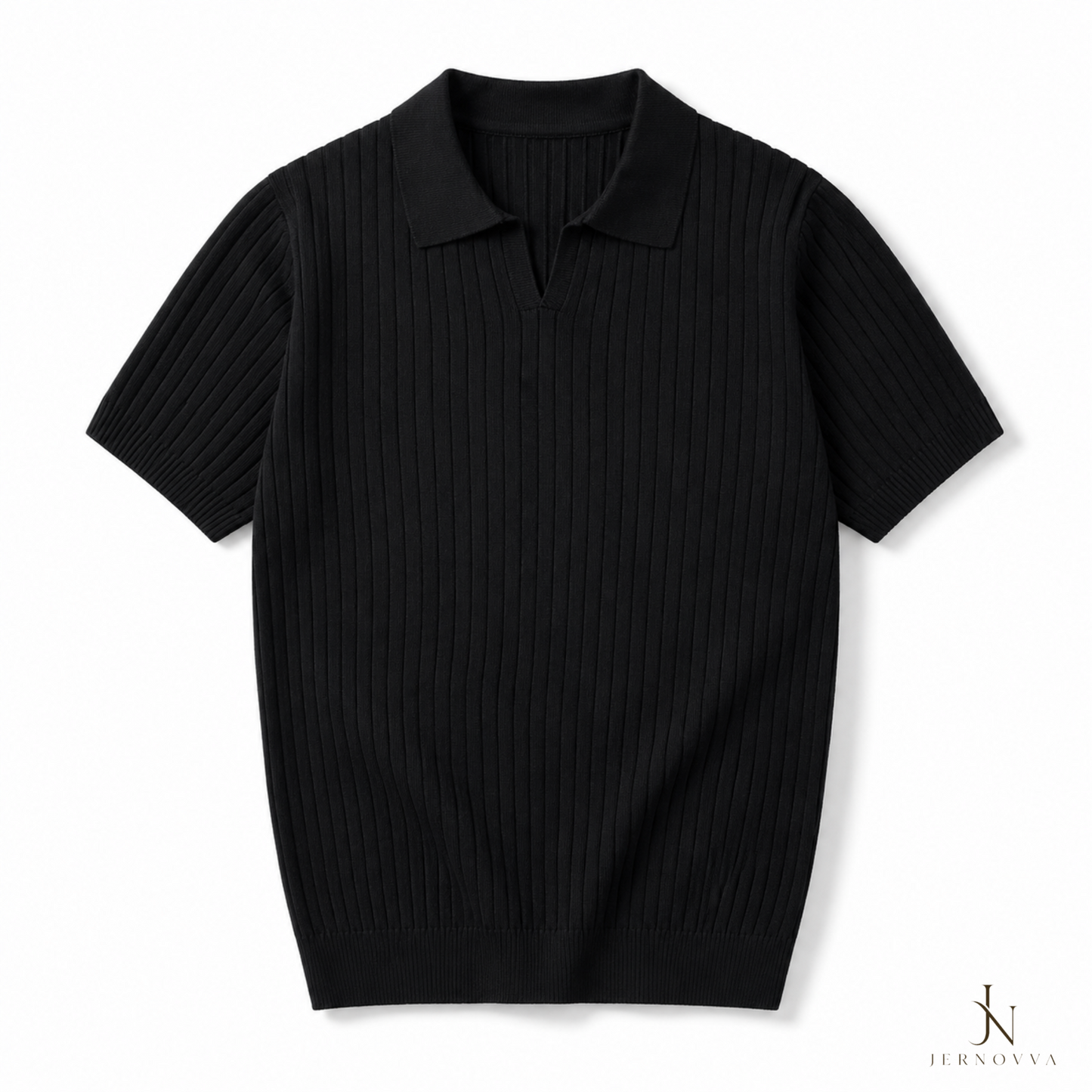 Premium V-Neck Knit Polo -