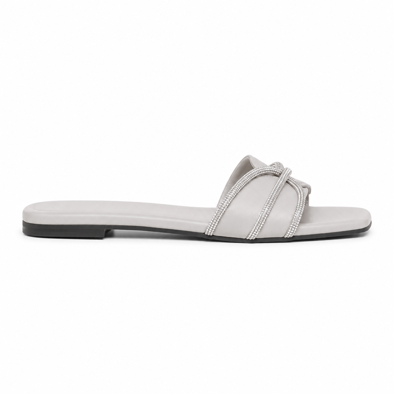 Women's Grey Stone Criss-Cross Flats