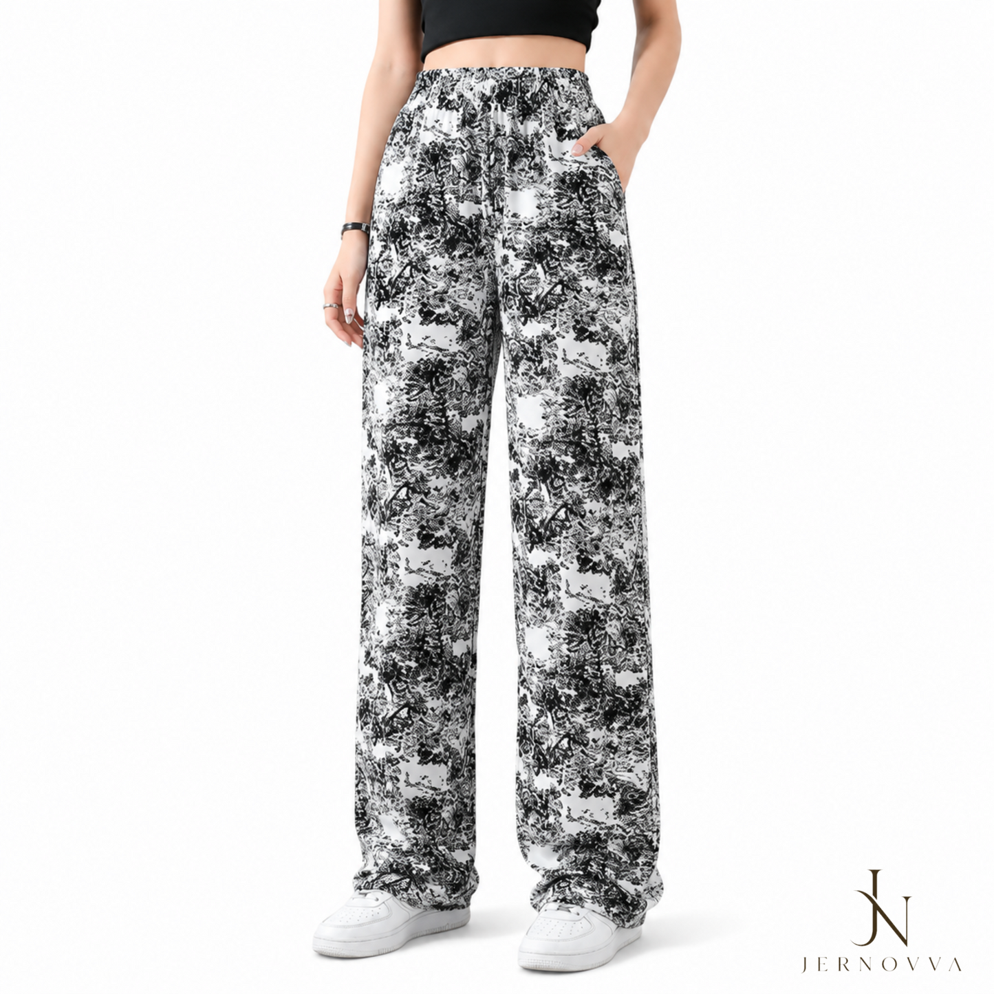 Women’s Oversized Plaid Wide Leg Trouser