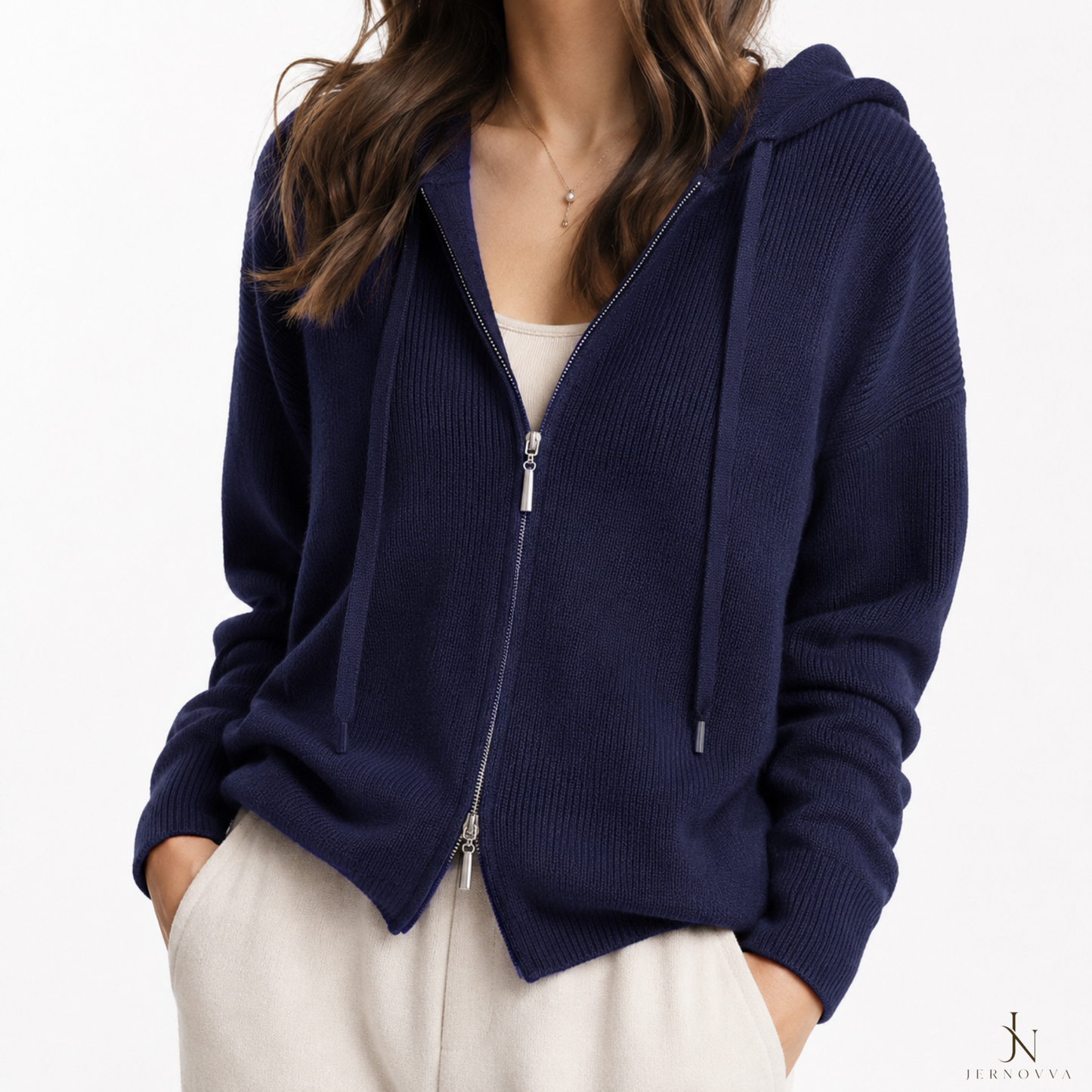 Women’s Knitted Zip-Up Hoodies