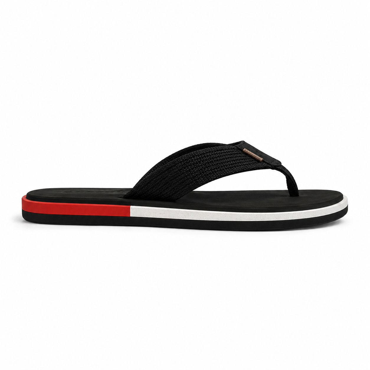 Men's Black Red Sport Flip Flops