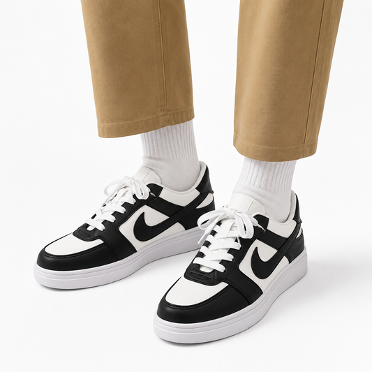 Men's Black White Casual Sneakers