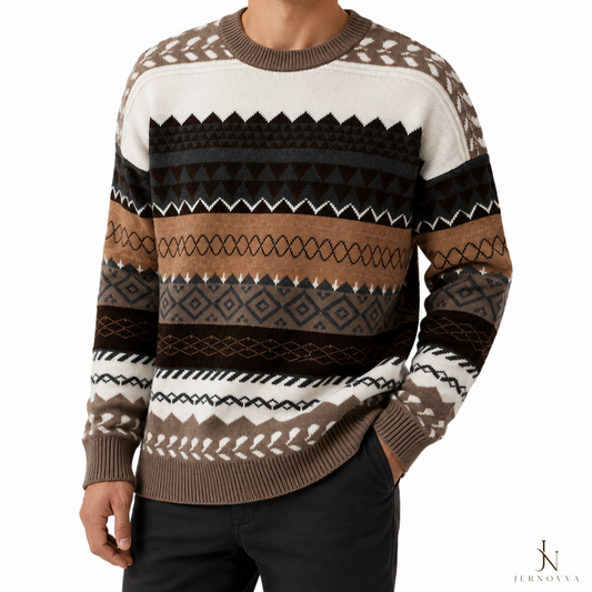 Wool Knit Sweater - Casual Winter Sweater for Men