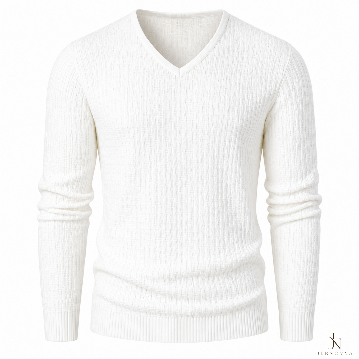 Men’s Textured V-Neck Sweater