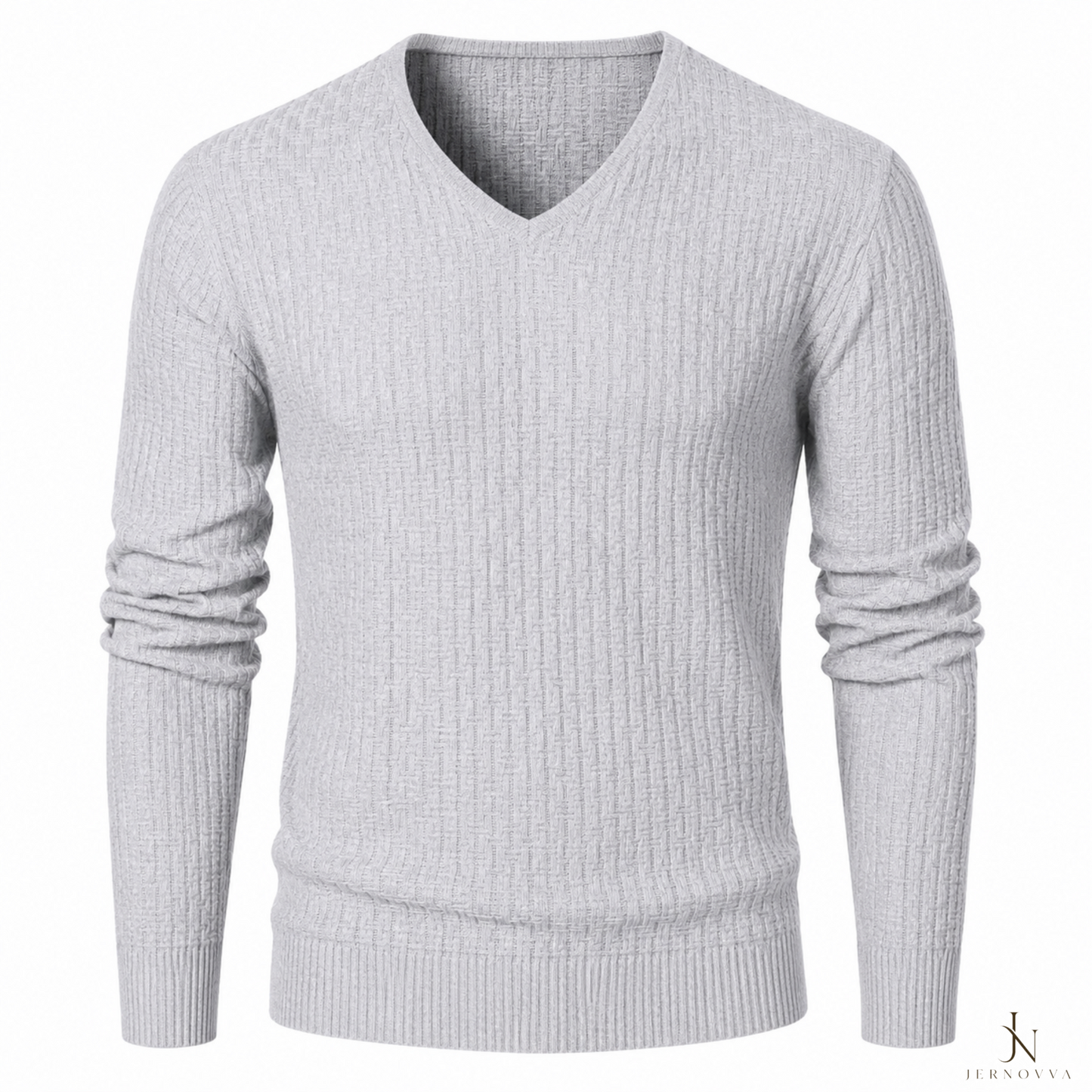 Men’s Textured V-Neck Sweater