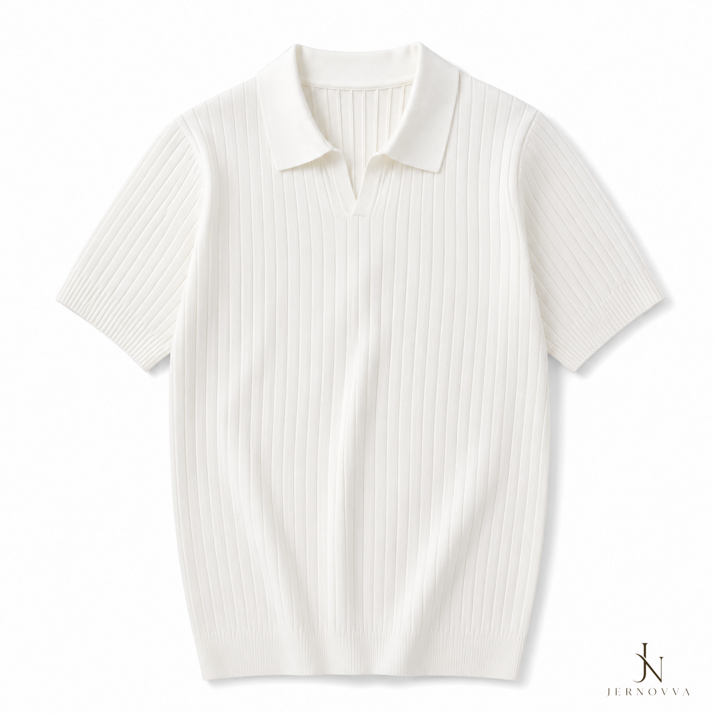 Premium V-Neck Knit Polo -