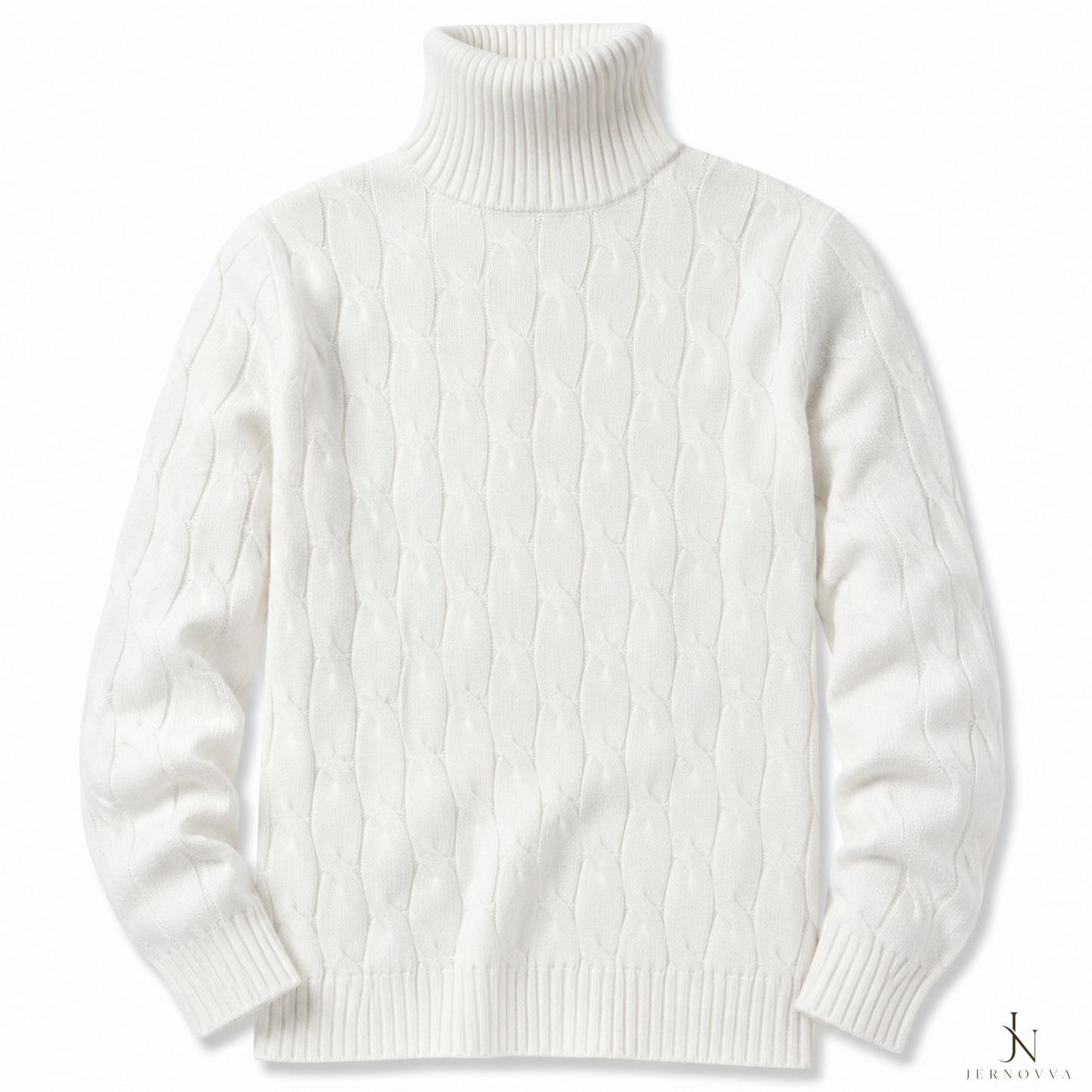 Men's Cable Knit Turtleneck Sweater