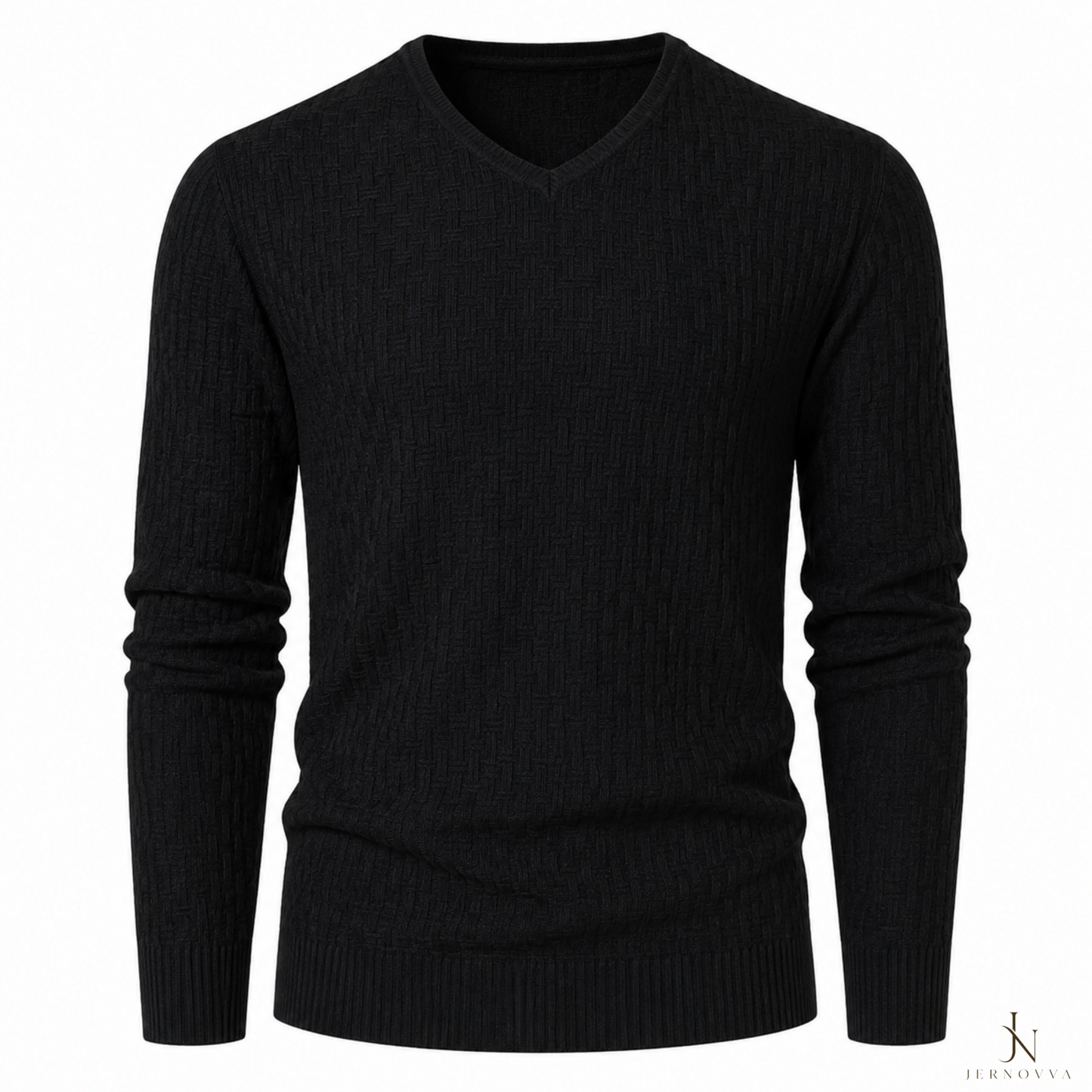 Men’s Textured V-Neck Sweater