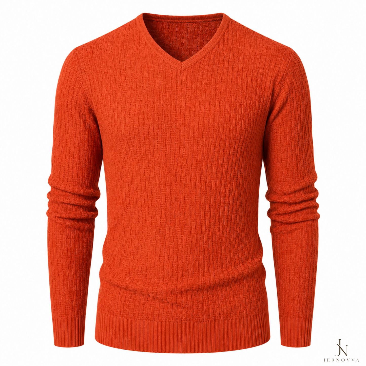 Men’s Textured V-Neck Sweater