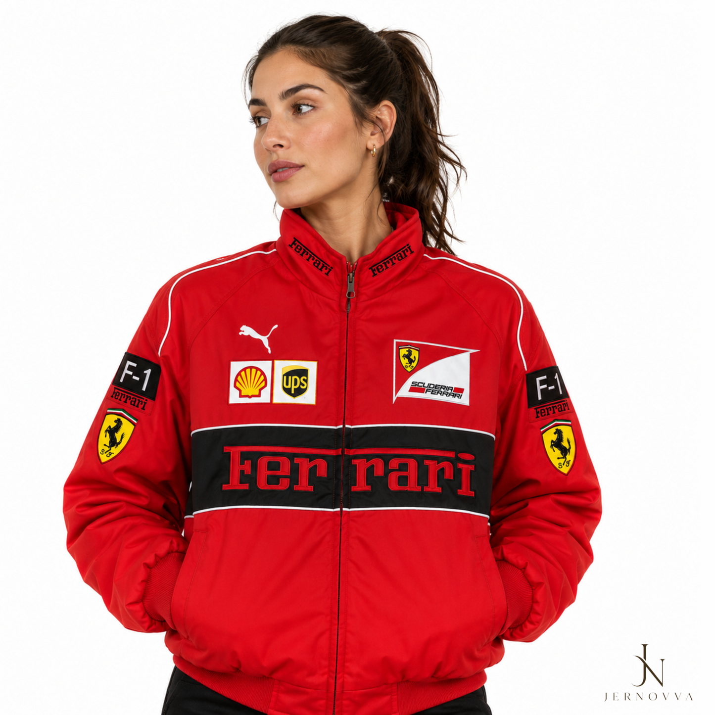 Ferrari Racing Jacket – Premium Motorsport Zip-Up Jacket