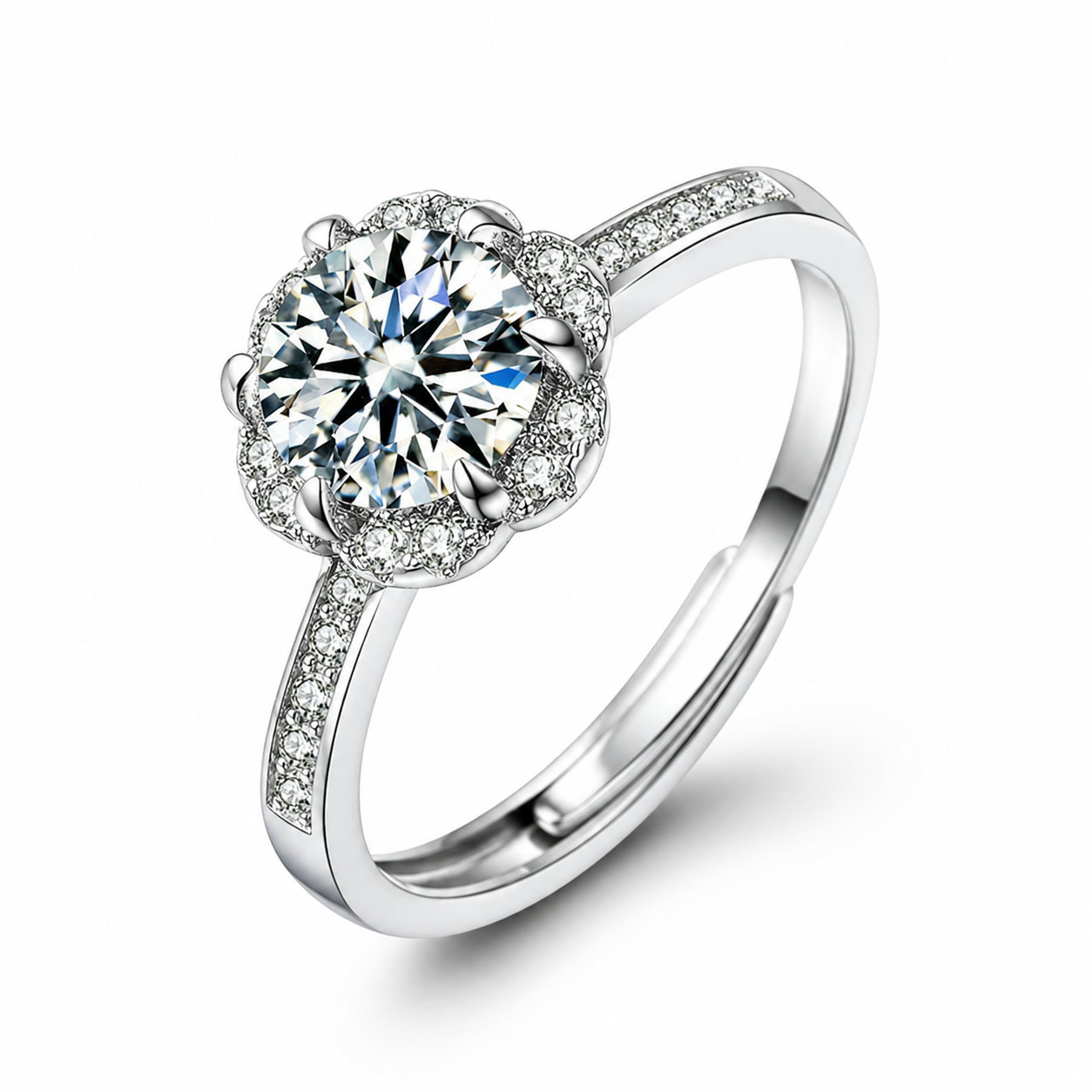 Halo Diamond Touch Ring for Women
