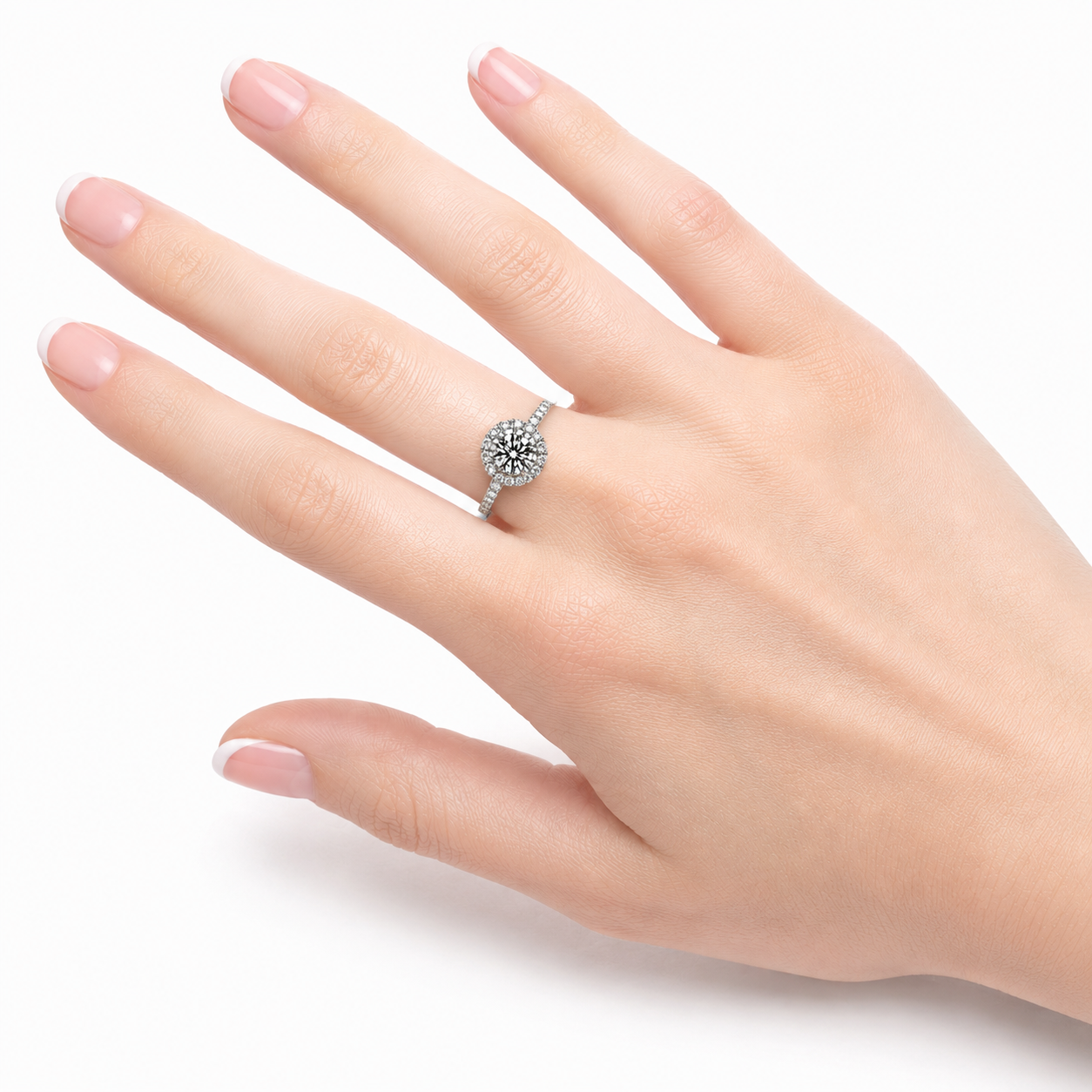 Halo Diamond Touch Ring for Women