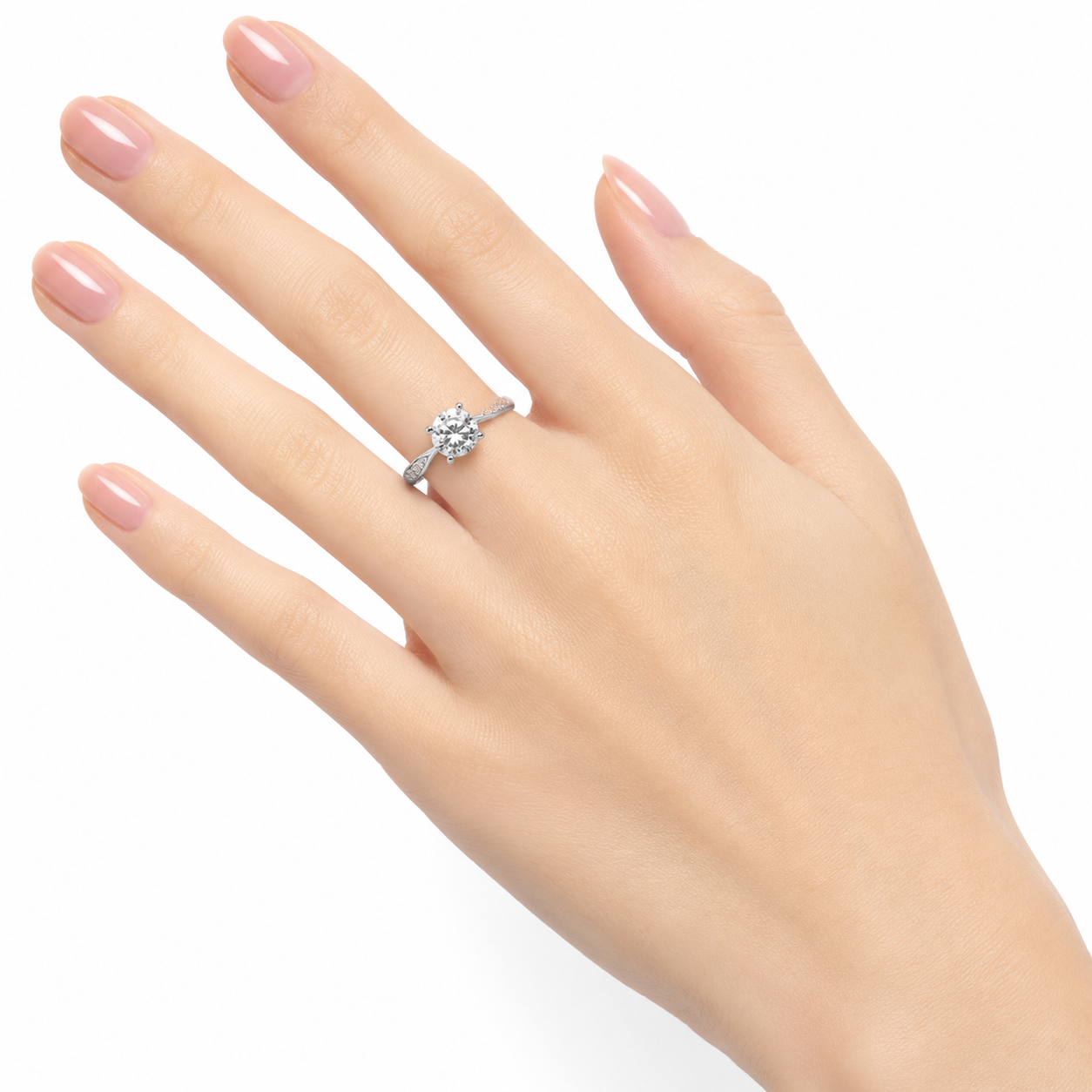 Diamond Look Zircon Solitaire Ring