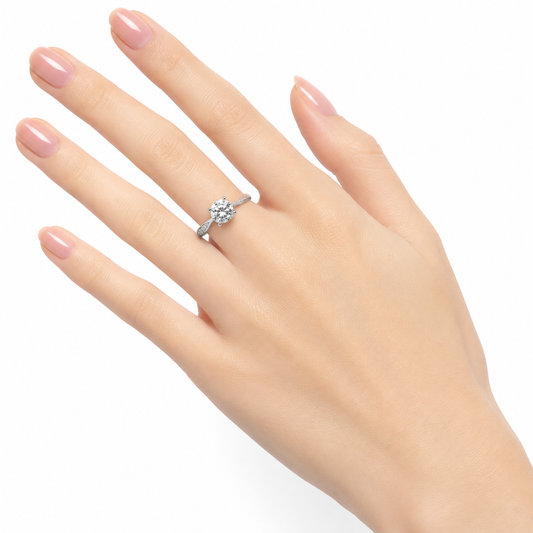 Diamond Look Zircon Solitaire Ring