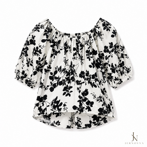 Black White Floral
