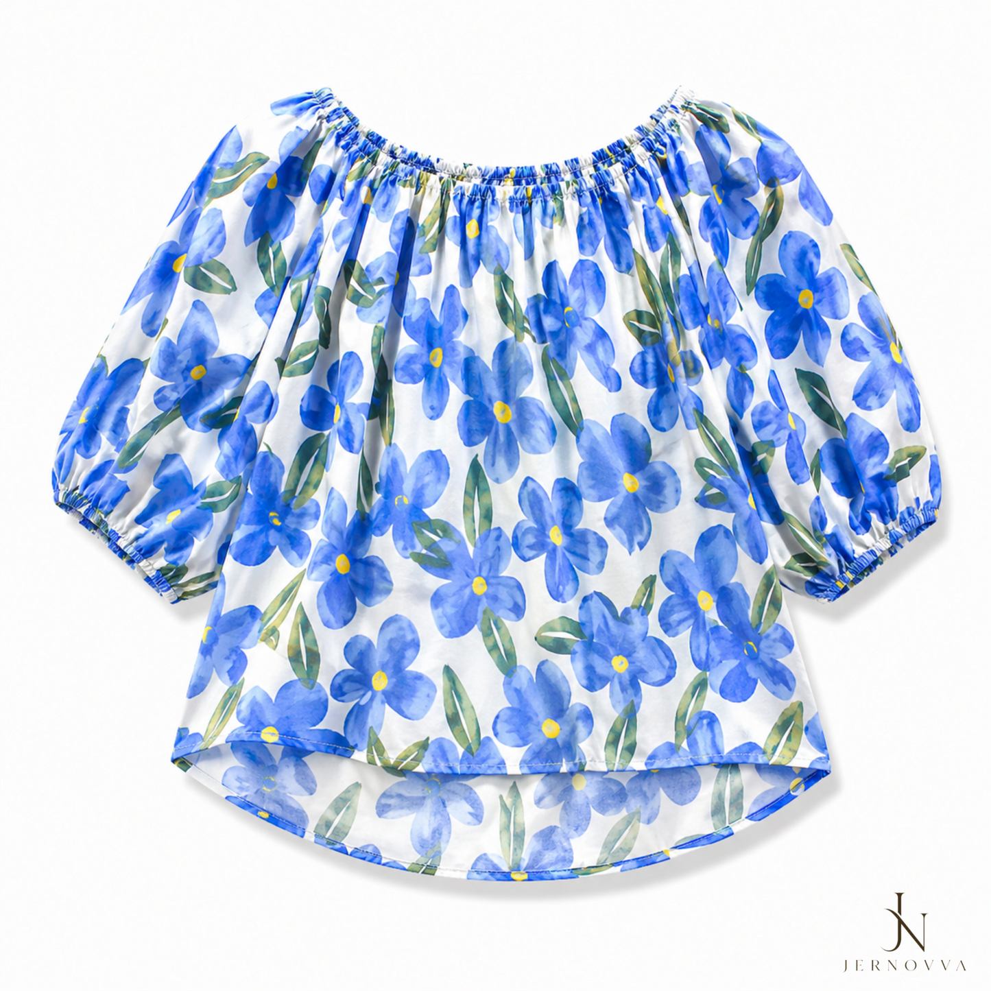 Women's Floral Off Shoulder Top - Summer Puffy Sleeve Shirt
