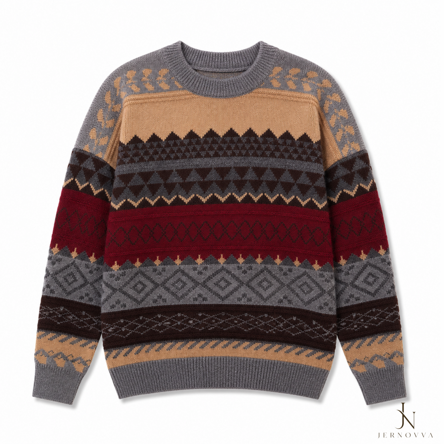 Wool Knit Sweater - Casual Winter Sweater for Women