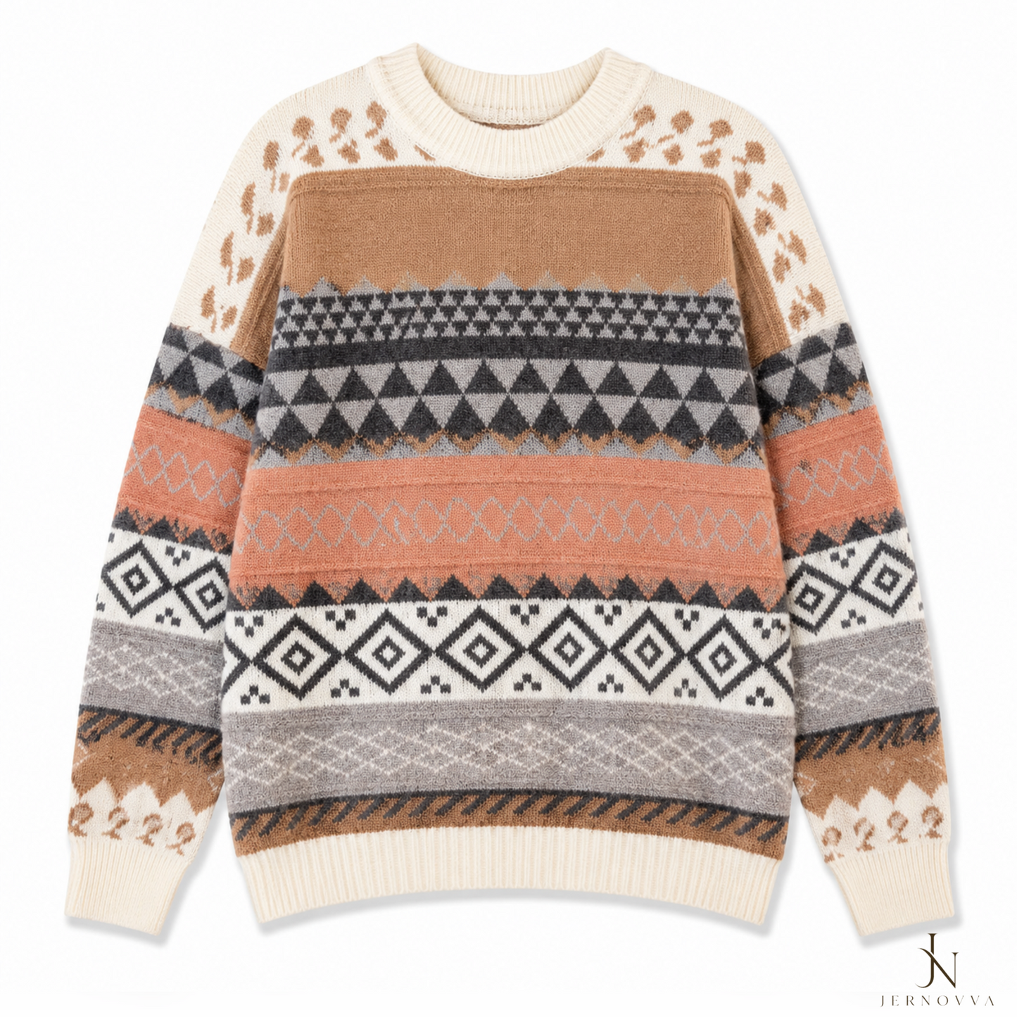 Wool Knit Sweater - Casual Winter Sweater for Women