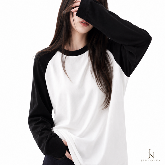 Women's oversized Sleeves T-Shirt - Full Sleeve Casual Top