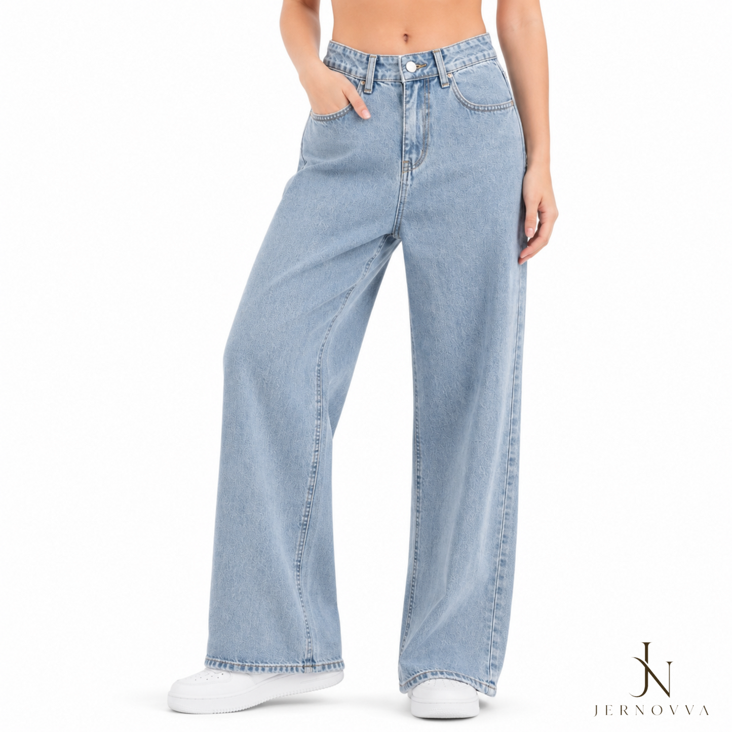 Women's High-Waisted Wide Leg Jeans – Premium Relaxed Fit Denim Pants for Casual & Streetwear