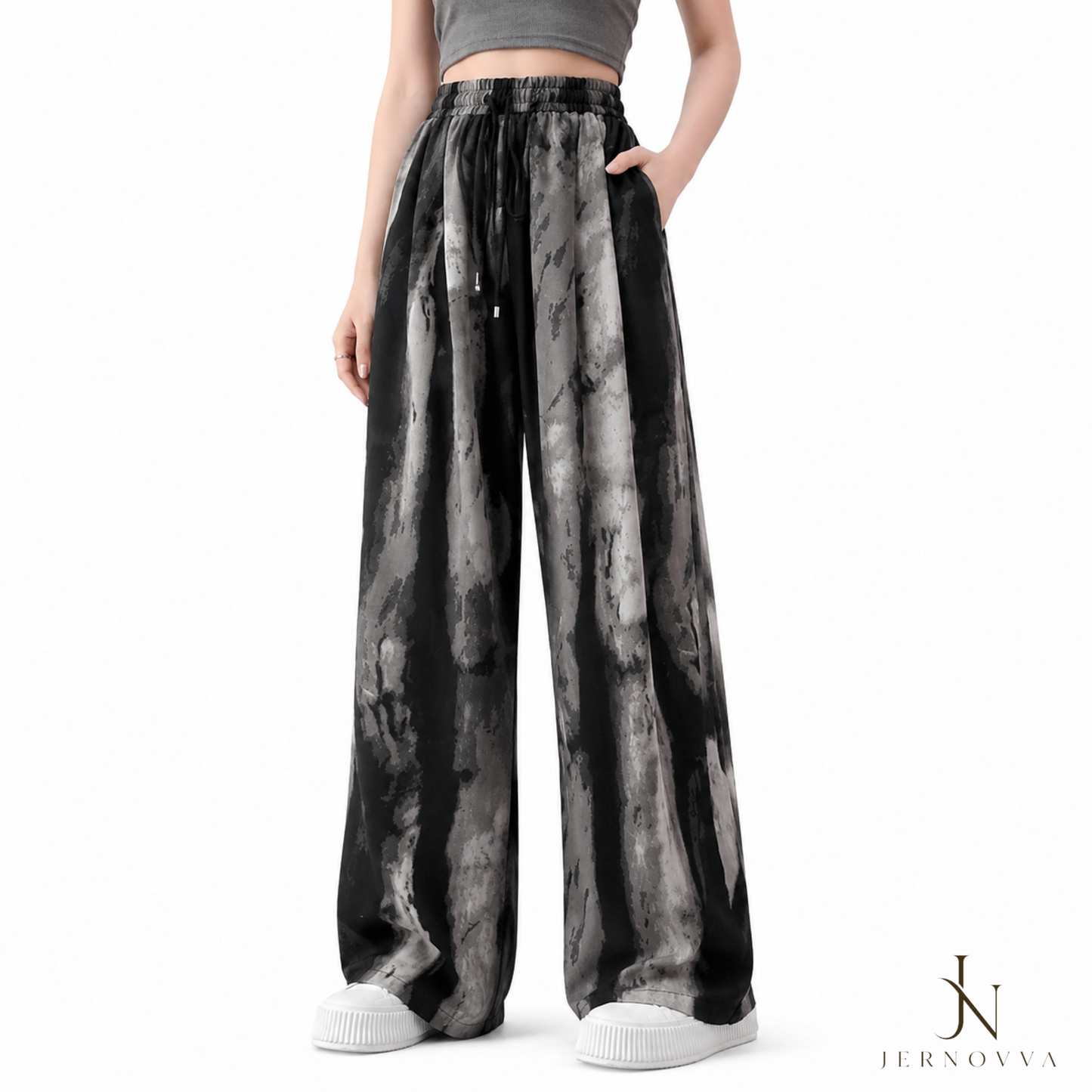 Women’s Oversized Plaid Wide Leg Trouser