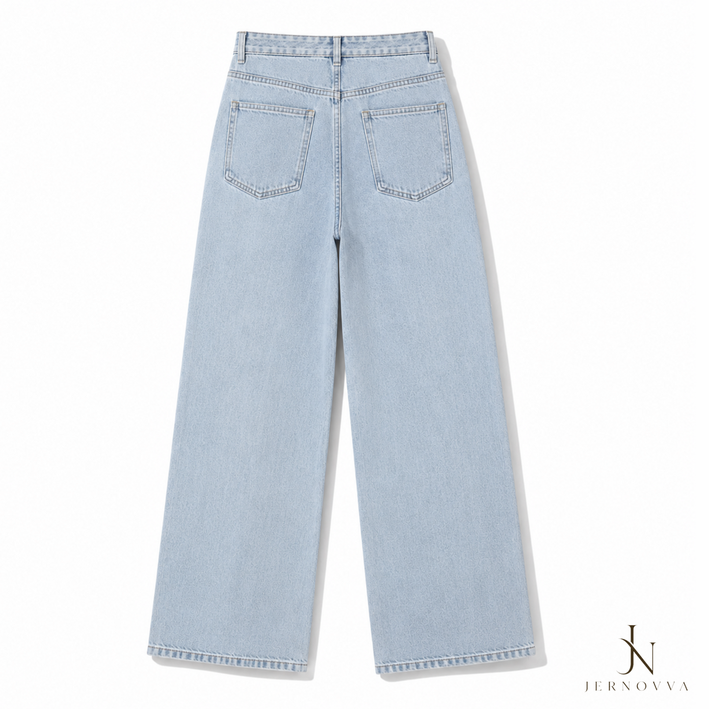 Women's High Waist Wide Leg Blue Denim Jeans