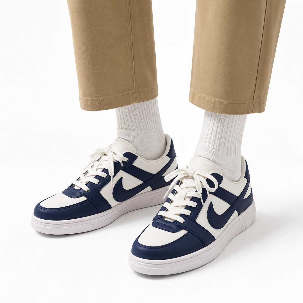 Men's Navy White Casual Sneakers