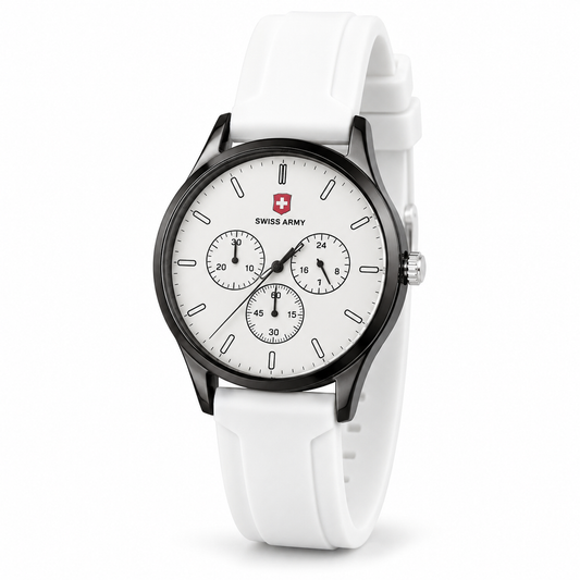 SWISS ARMY Men's White Silicone Chronograph Watch