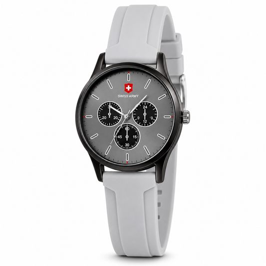SWISS ARMY Men's Gray Silicone Chronograph Watch