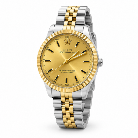 ROLEX Men's Two Tone Gold & Silver Luxury Watch