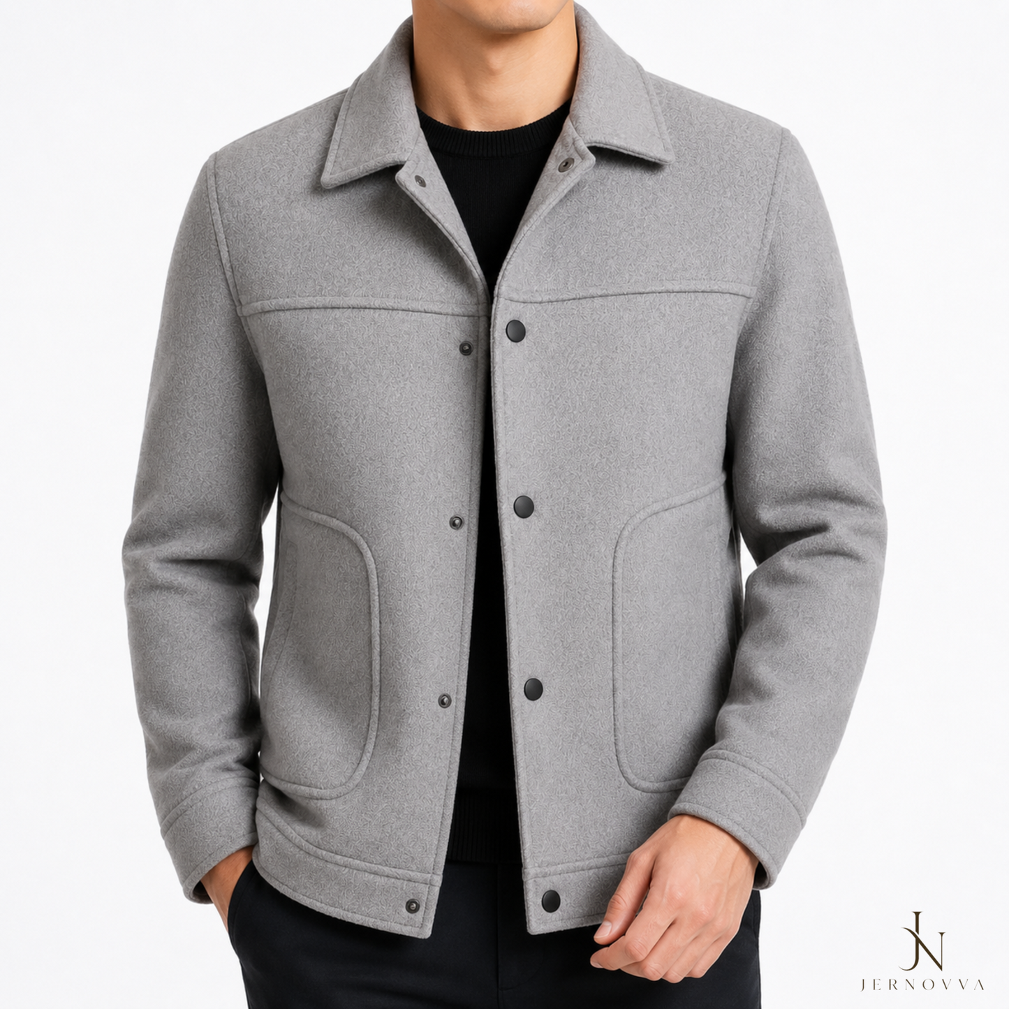 Premium Wool Blend Overshirt Jacket