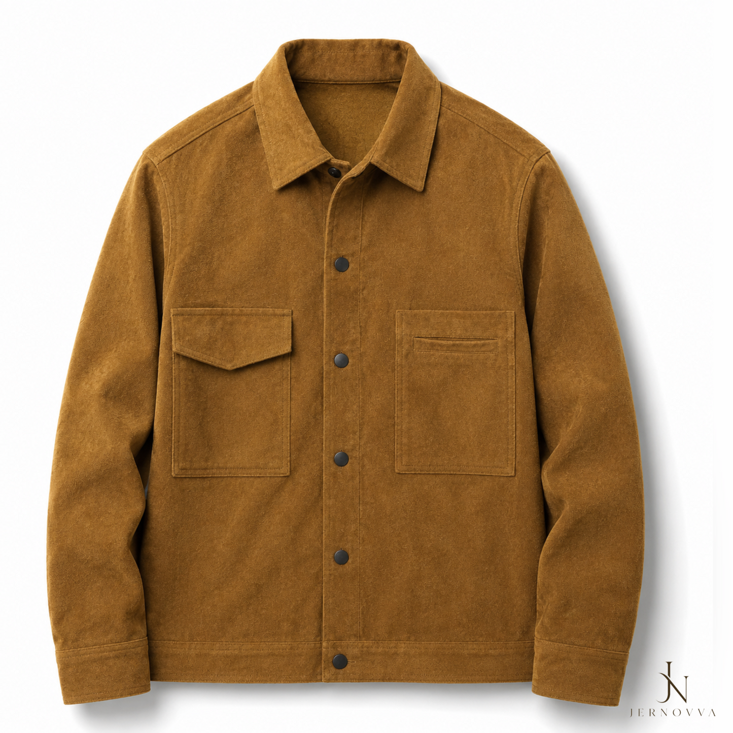Suede-Touch Fabric Overshirt Jacket For Men