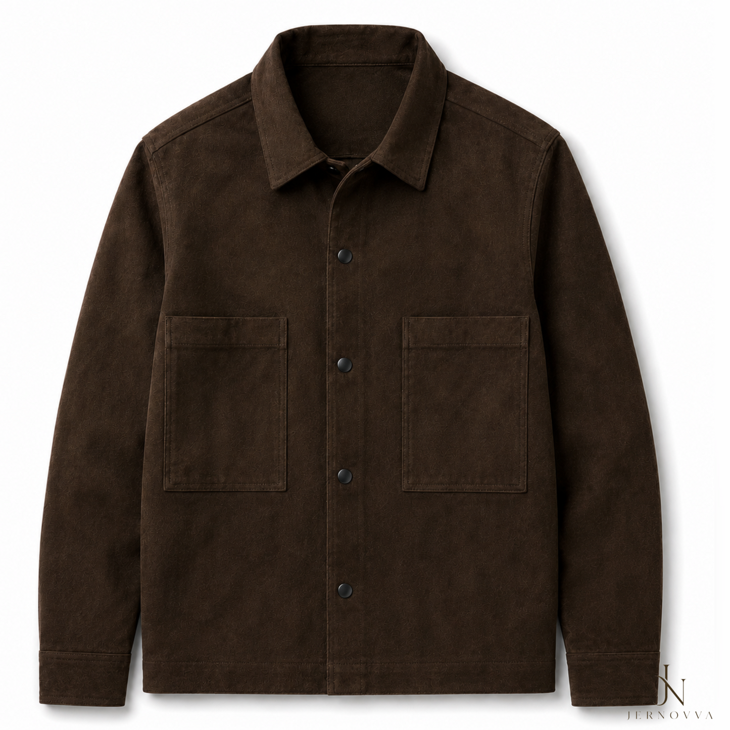 Suede-Touch Fabric Overshirt Jacket For Men