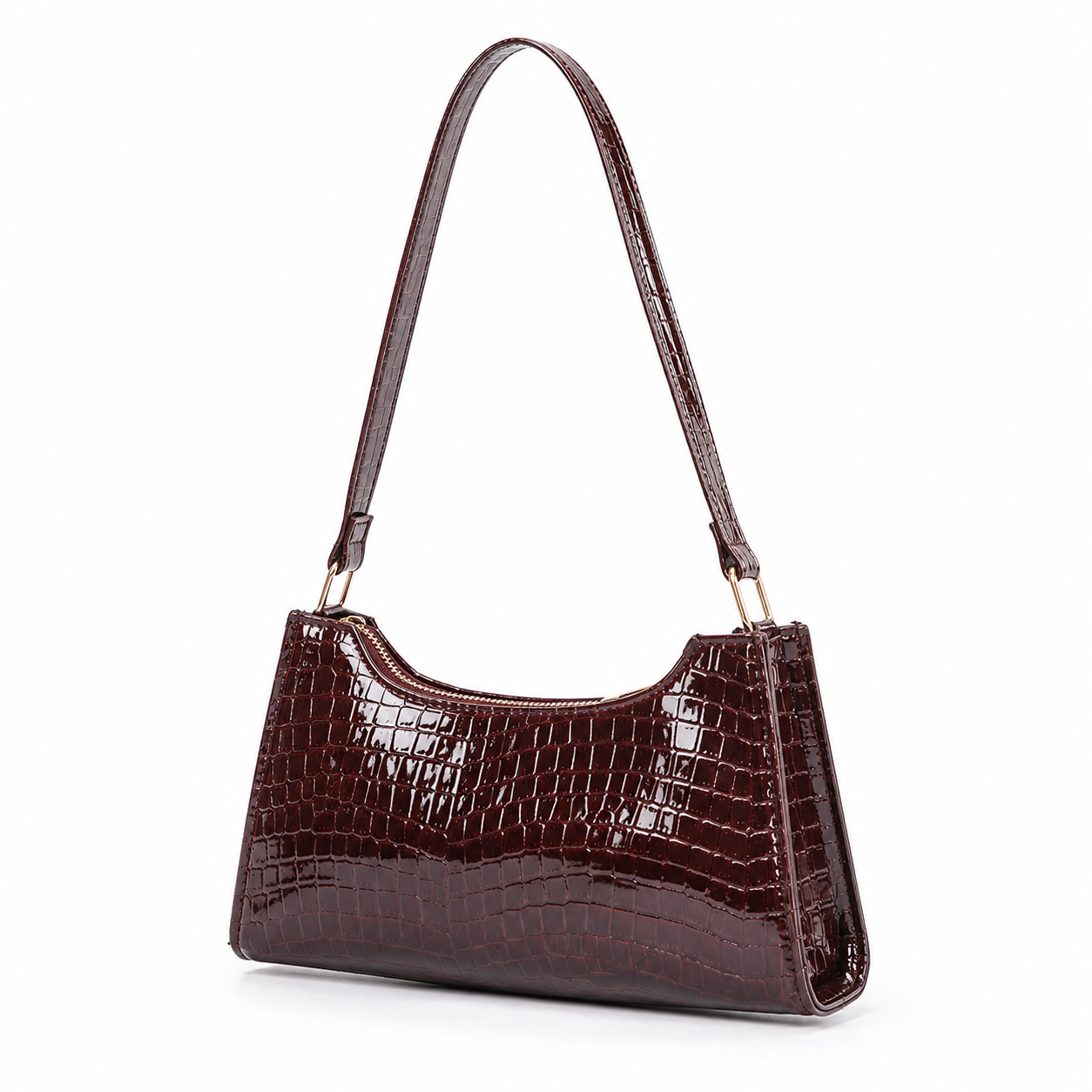 Luxury Croc Pattern Shoulder Bag for Women