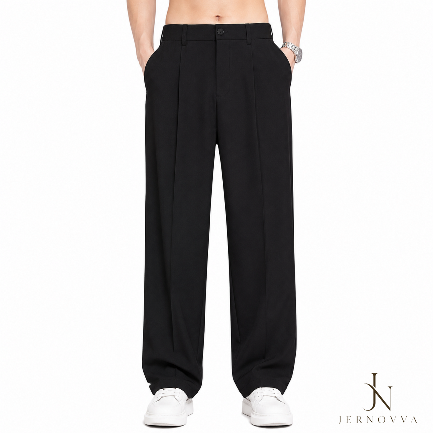 Italian-Inspired Straight Leg Trousers