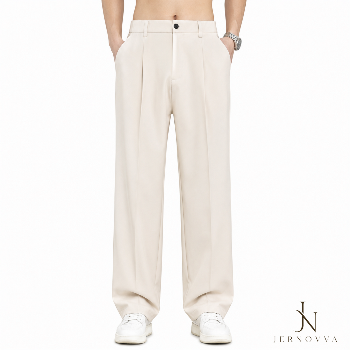 Italian-Inspired Straight Leg Trousers