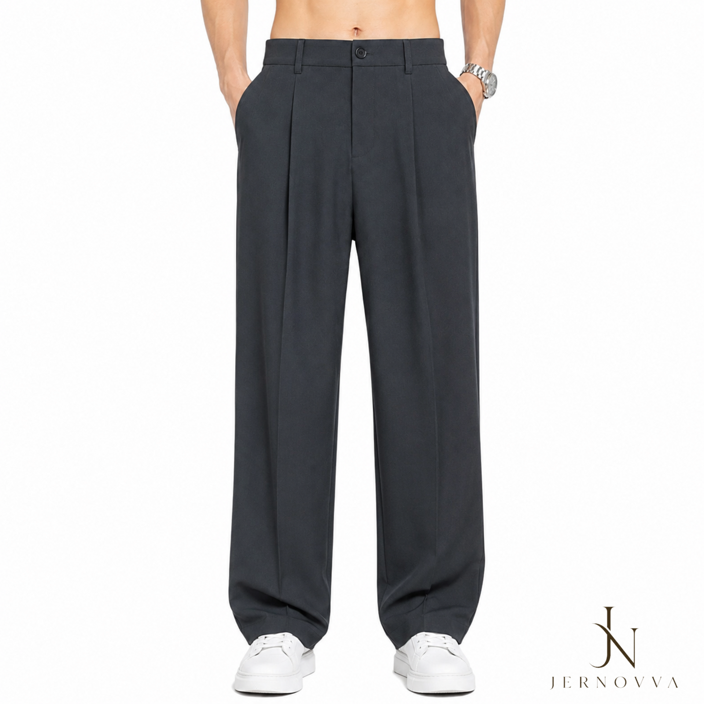 Italian-Inspired Straight Leg Trousers