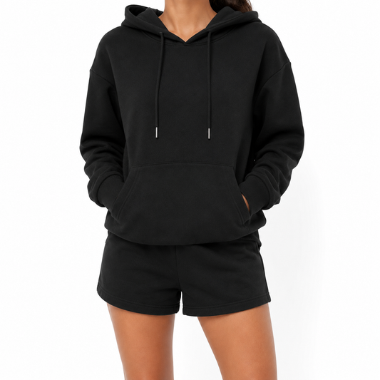 Women's Premium Black Hoodie