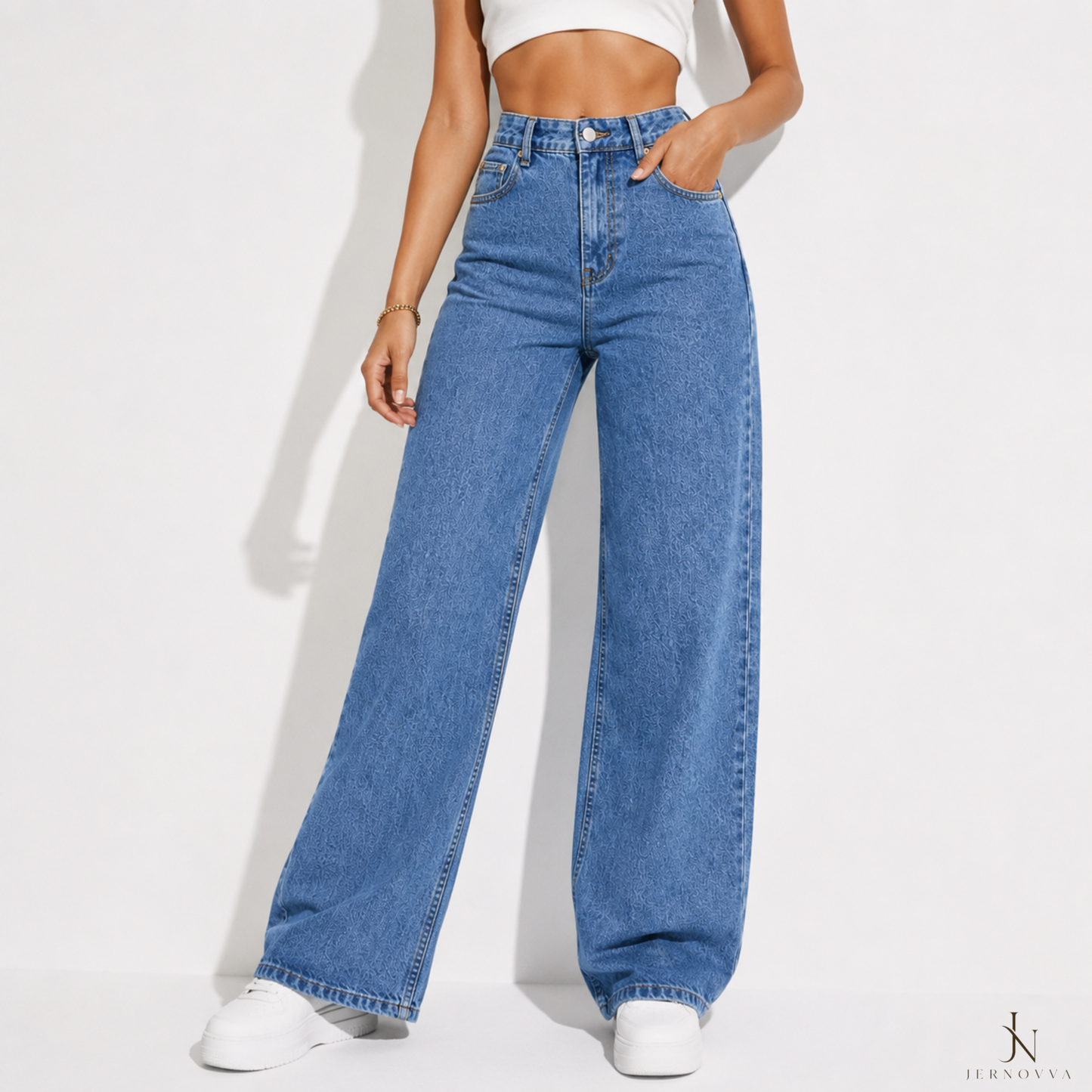 Women's High Waist Wide Leg Jeans