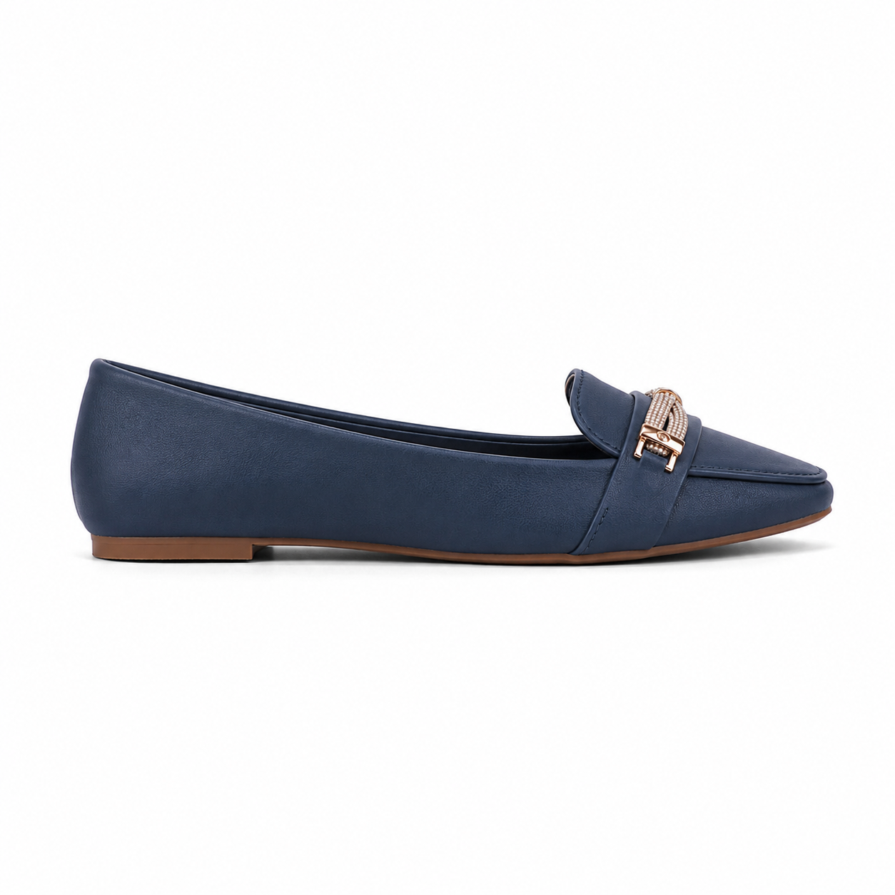 Classy Women's Navy Stone Loafers