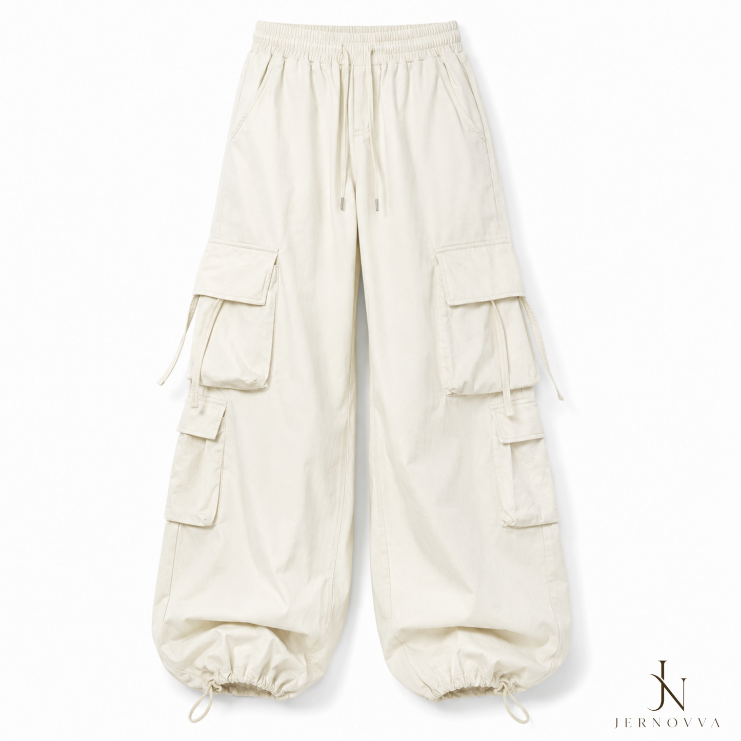 Premium Women's Baggy Cargo Pants – High Waist Wide Leg and Pockets Streetwear Trousers