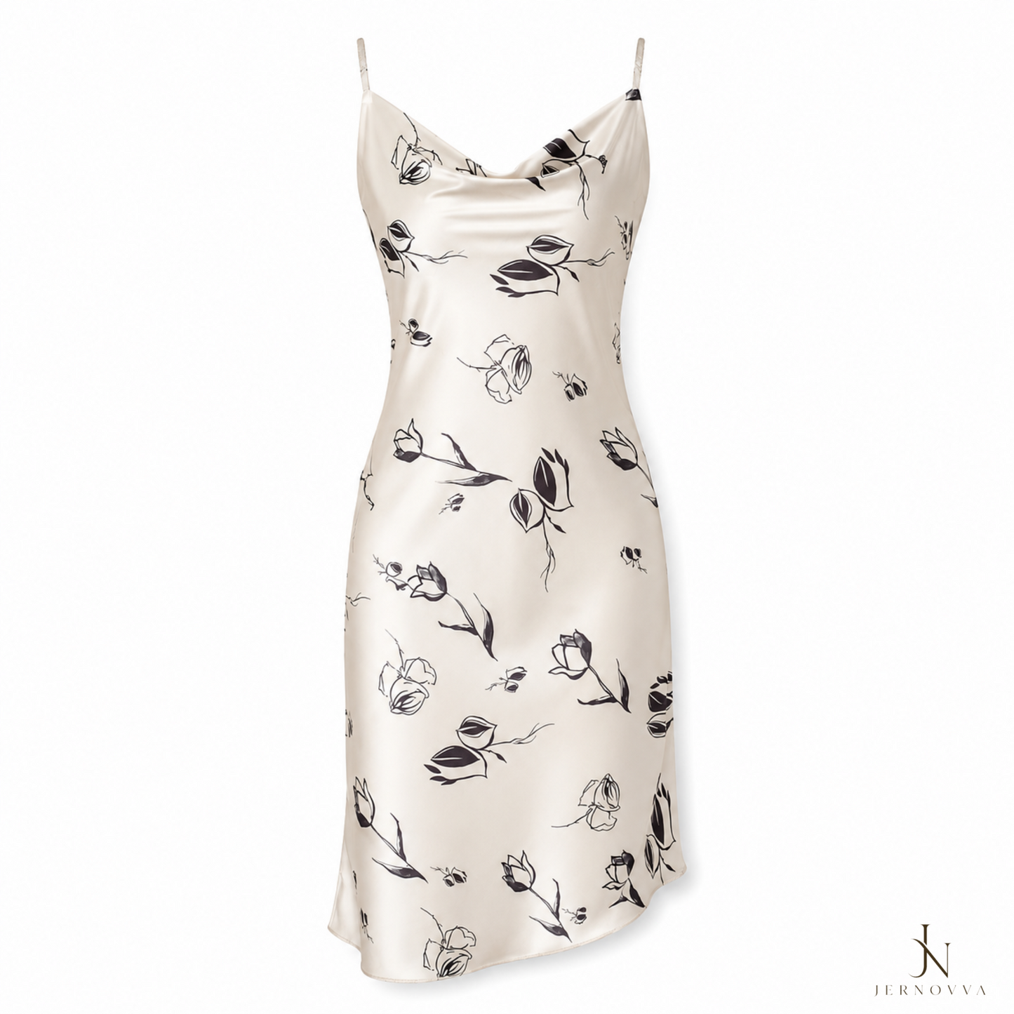 Women's Floral Satin Mini Dress – Elegant & Stylish